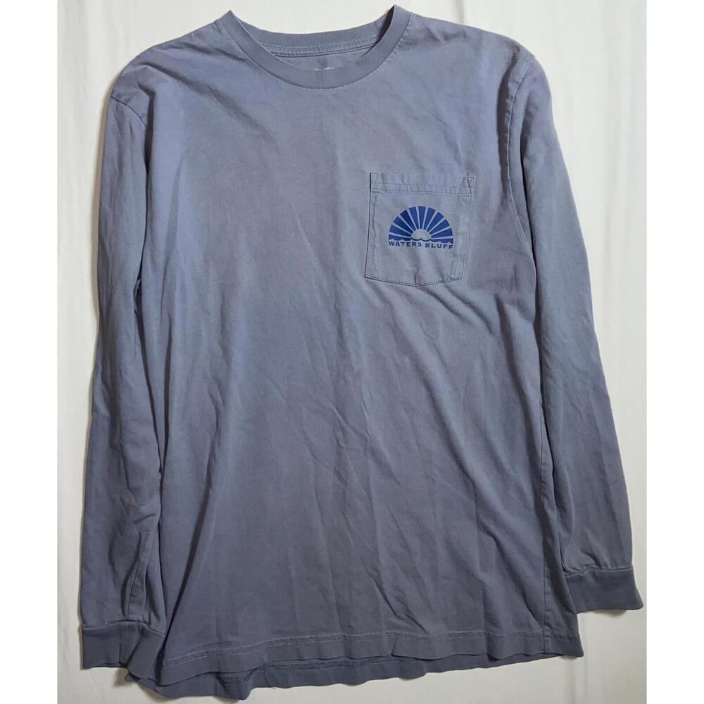 Waters Bluff Shirt Size Medium Long Sleeve Grey Gray Small Town Big Dreams (1)